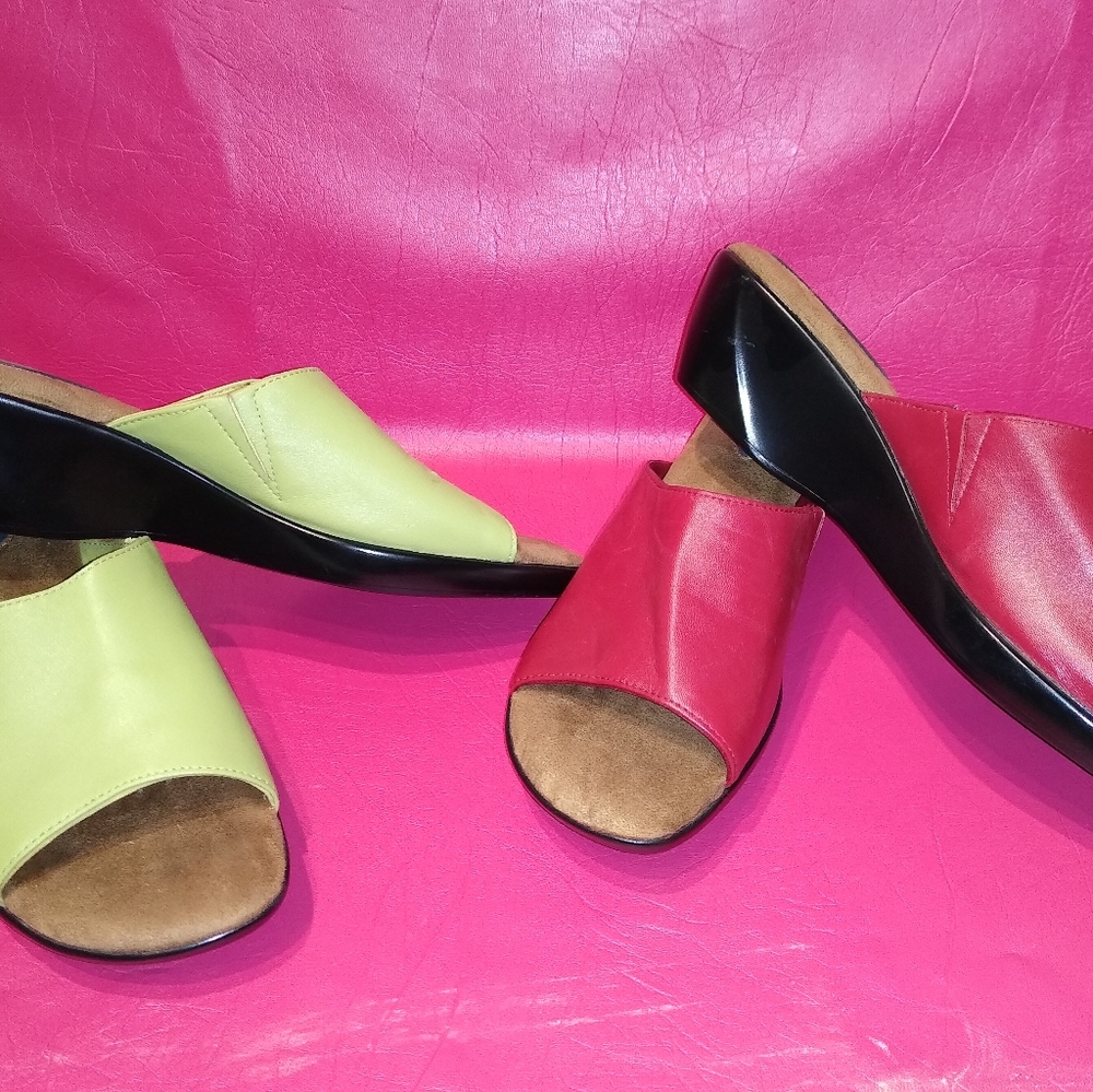 2 Pair Fitzwell Women's Astrology Leather Sandal's